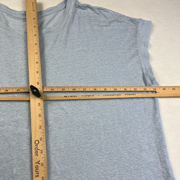 Lou & Grey Linen T-Shirt Relaxed Boxy Short Sleeve Casual Basic Tee LARGE Flaw - Picture 7 of 10